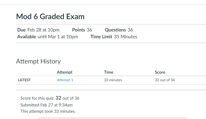 module 6 graded exam